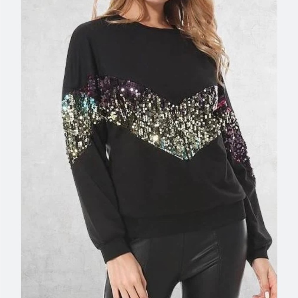 Sonja by Sonja Morgan Sequin Sweatshirt